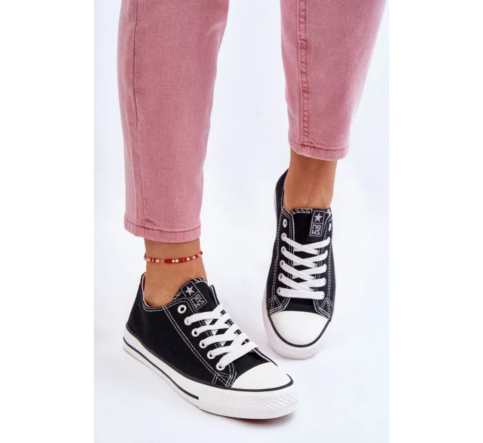 Dámské klasické tenisky černé a bílé Ecoma