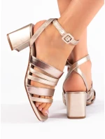 Luxusní dámské sandály na širokém podpatku Luxusní dámské sandály na širokém podpatku