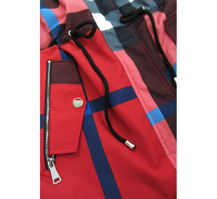 Červeno-černá oboustranná dámská bunda (W653)
