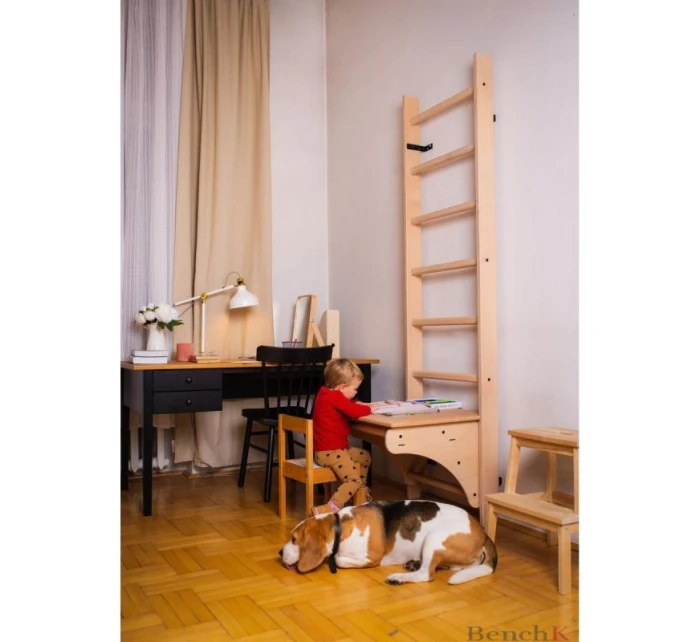 DŘEVĚNÝ ŽEBŘÍK S LAVIČKOU 112