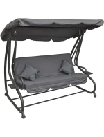 ZAHRADNÍ A BALKONOVÁ HOUPAČKA KASIA 3 OSOBY ŠEDÁ