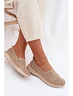 Otevřené lehké dámské mokasiny Sergio Leone MK099H zlaté