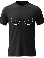 Dámské bavlněné tričko s potiskem - PRSA (MALÁ) - černé