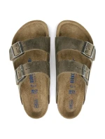 žabky Arizona Soft  Leather  Khaki model 21265516 - Birkenstock