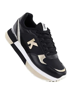 Dámské kožené sportovní polobotky černé Kobbo 100102