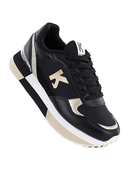 Dámské kožené sportovní polobotky černé Kobbo 100102 Dámské kožené sportovní polobotky černé Kobbo 100102