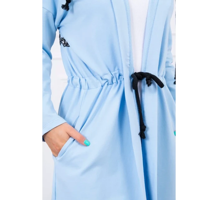 Delší zadní plášť modrý Delší zadní plášť modrý