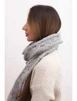 Dámský klasický pletený vlněný šátek KN22 šedý