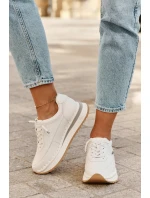 Kožené Dámské Tenisky Na Platformě Big Star model 21692994 Bílé - Big Star Shoes Kožené Dámské Tenisky Na Platformě Big Star model 21692994 Bílé - Big Star Shoes