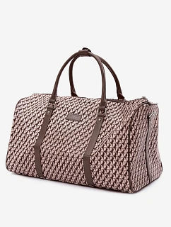 Vzorovaná cestovní taška tmavě béžová model 22111590 - Flora&Co