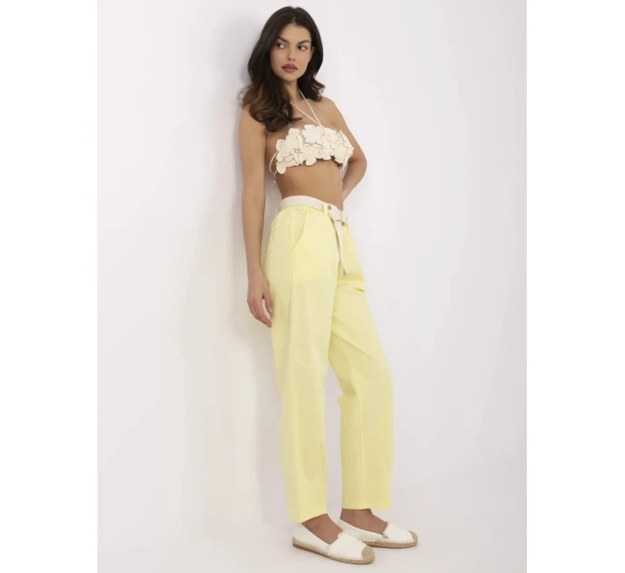 Kalhoty DHJ SP 20506.79 světle žluté