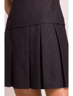 M842 Džínové šaty se záhyby - grafitové M842 Džínové šaty se záhyby - grafitové