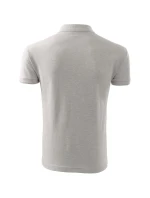 Pique Polo polokošile pánská světle šedý melír