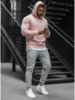 Pánská mikina s kapucí růžová Dstreet BX4845
