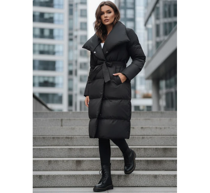 Dámský prošívaný kabát FAVI black FashionStreet TY3089