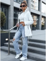 Kurtka parka damska z odpinanym kapturem biała FashionStreet TY5580