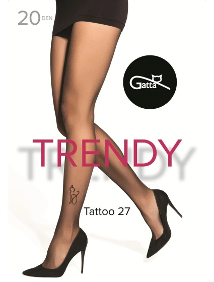 Punčocháče Gatta Trendy Tattoo wz.27 5-XL 20 den