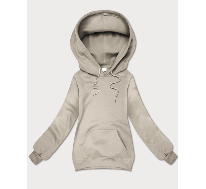 Béžová volná klokaní mikina s kapucí S'West (B-11#) Béžová volná klokaní mikina s kapucí S'West (B-11#)