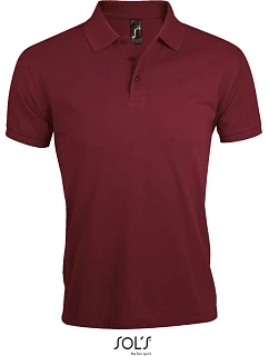 SOL'S Prime Men Pánské piqué polo z těžké bavlny 25.0571 burgundy