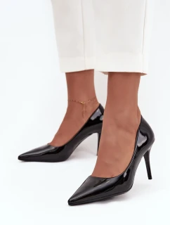 Lakované Eko Kožené Dámské Lodičky S  Černé model 21711378 - Boto