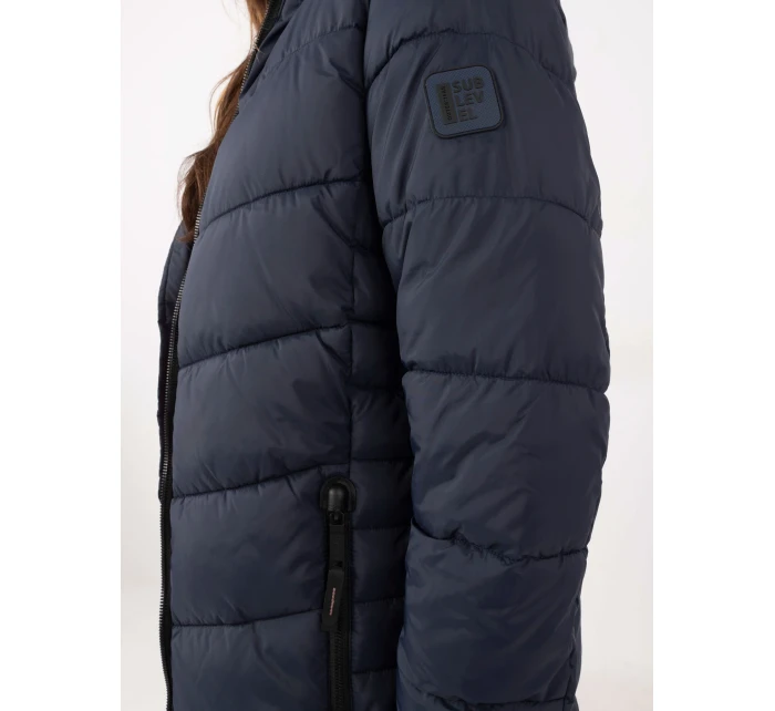 Kabát D51160XB44540A3 tmavě modrý