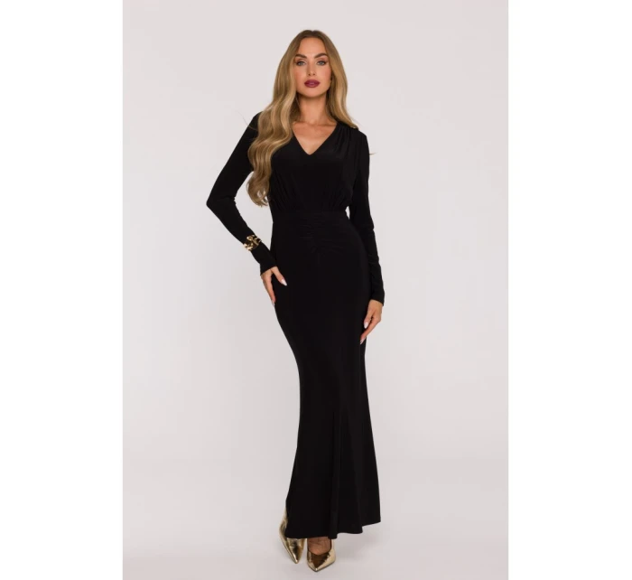 Šaty s řasením a  černé model 21479367 - Moe