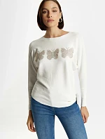 Dámský svetr QNS0140-000 bílý - Monnari