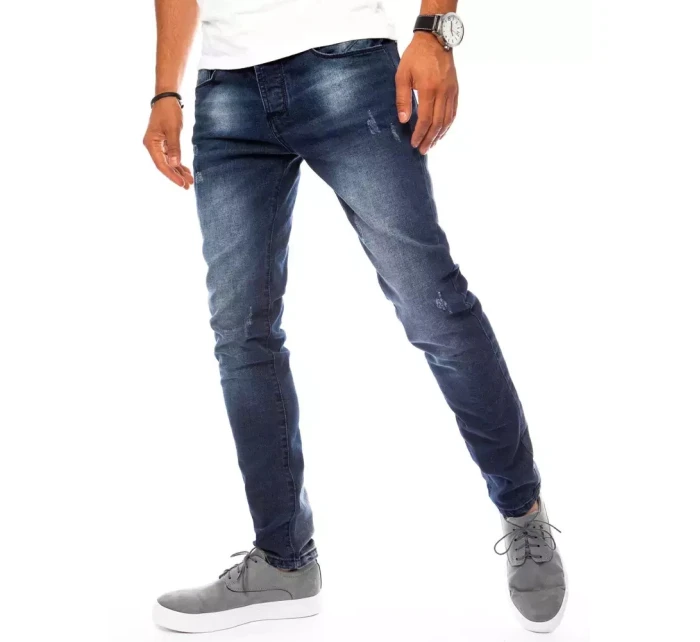 Pánské tmavě modré džínové kalhoty FashionStreet UX3826