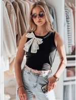 Dámské tričko bez ramínek s mašlí PERBOW černé Dstreet RY2733