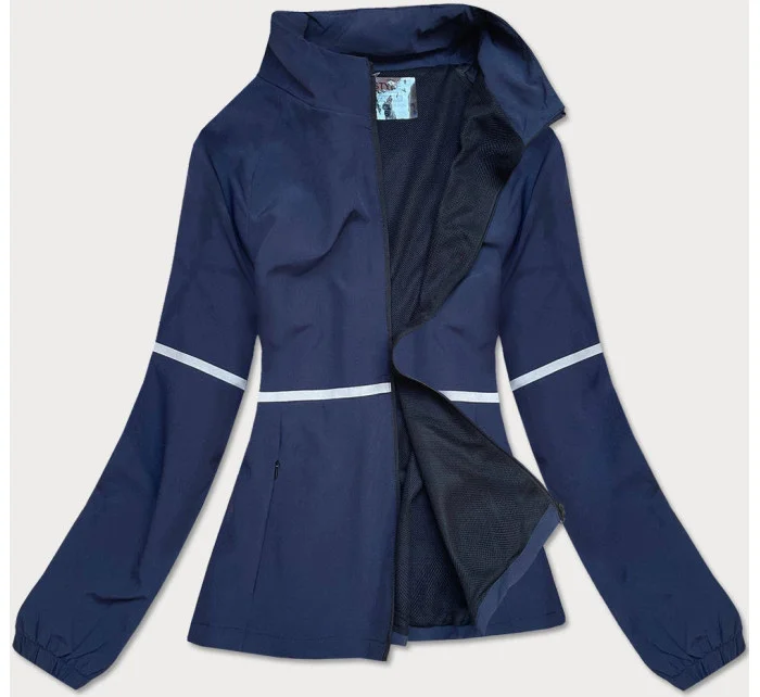 Tmavě modrá tenká mikina se zipem (20325)