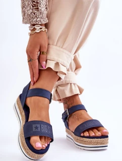Dámské pohodlné sandály na platformě Big Star model 21615198 námořnická modrá - Big Star Shoes