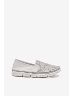 Dámské nazouvací kožené polobotky Maciejka 03512-70 Bílá-Stříbrná