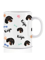 Personalizovaný klasický bílý keramický hrníček 300 ml se zvířecími motivy Personalizovaný klasický bílý keramický hrníček 300 ml se zvířecími motivy