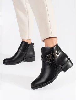 Komfortní kotníčkové boty dámské na plochém podpatku