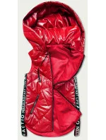 Červená dámská vesta s ozdobnými páskami (B8096-4) Červená dámská vesta s ozdobnými páskami (B8096-4)