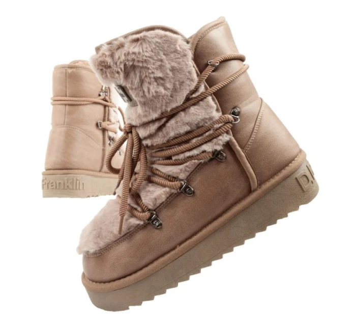 snow boots winter  brown high dámské model 21395346 - D.Franklin