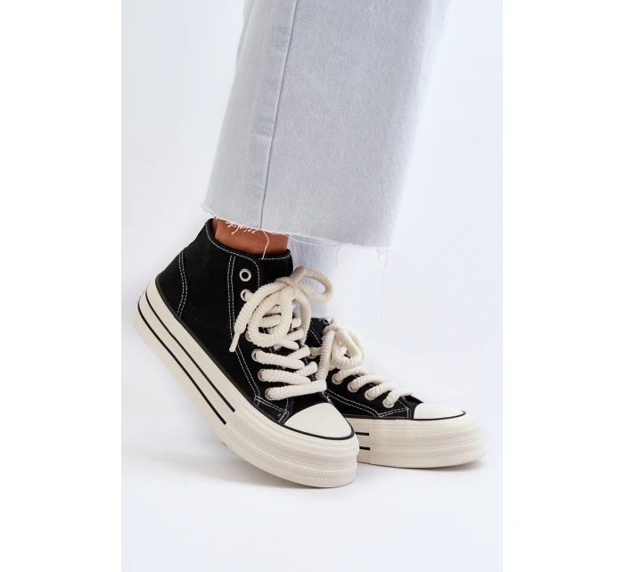 Dámské tenisky na platformě černé model 21652279 - Boto Dámské tenisky na platformě černé model 21652279 - Boto