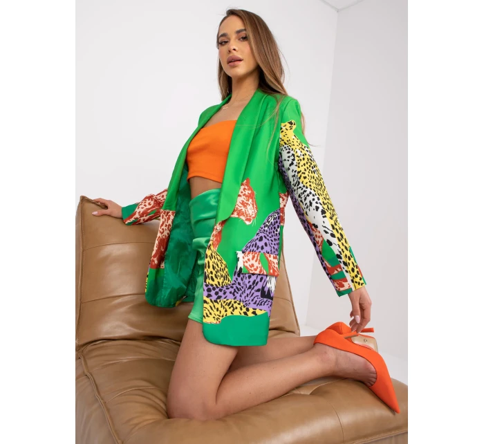 Marynarka DHJ MA model 21127004 zielony - FPrice Marynarka DHJ MA model 21127004 zielony - FPrice