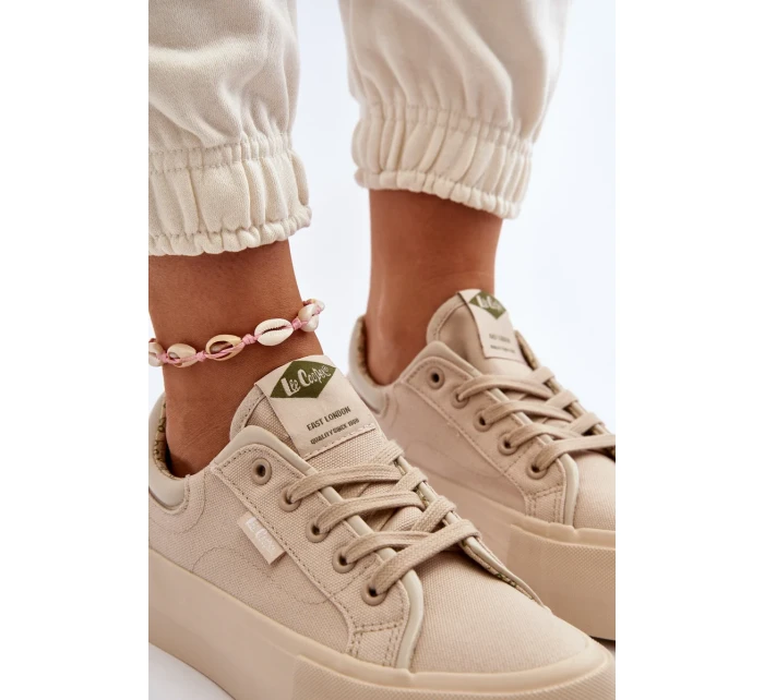 Dámské Tenisky na platformě Lee Cooper Béžová Dámské Tenisky na platformě Lee Cooper Béžová
