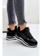 Dámské Zateplené Tenisky Na Platformě Big Star Černé