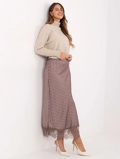 Sukně MI SD model 22159037 hnědá s puntíky - FPrice