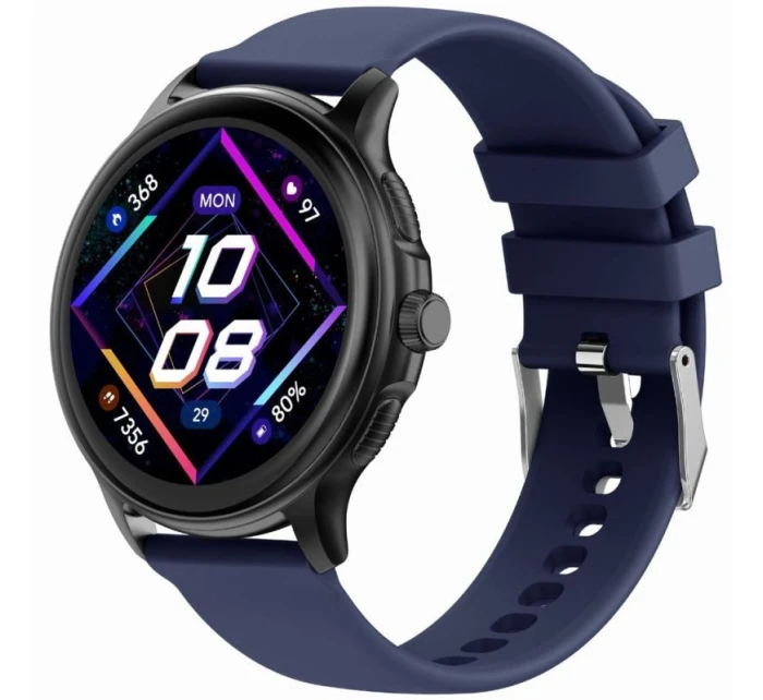 Dámské chytré hodinky GRAVITY GT12-2 Navy Blue Silicone Strap + Black Bracelet Dámské chytré hodinky GRAVITY GT12-2 Navy Blue Silicone Strap + Black Bracelet