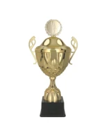 Zlatý kovový hrnek s víčkem MUFA