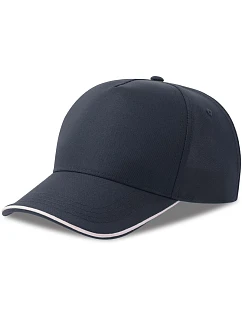 Atlantis Headwear Recy Five Piping 5 panelová sandwich kšiltovka 33.0282 navy/white