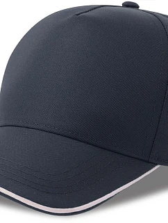 Atlantis Headwear Recy Five Piping 5 panelová sandwich kšiltovka 33.0282 navy/white