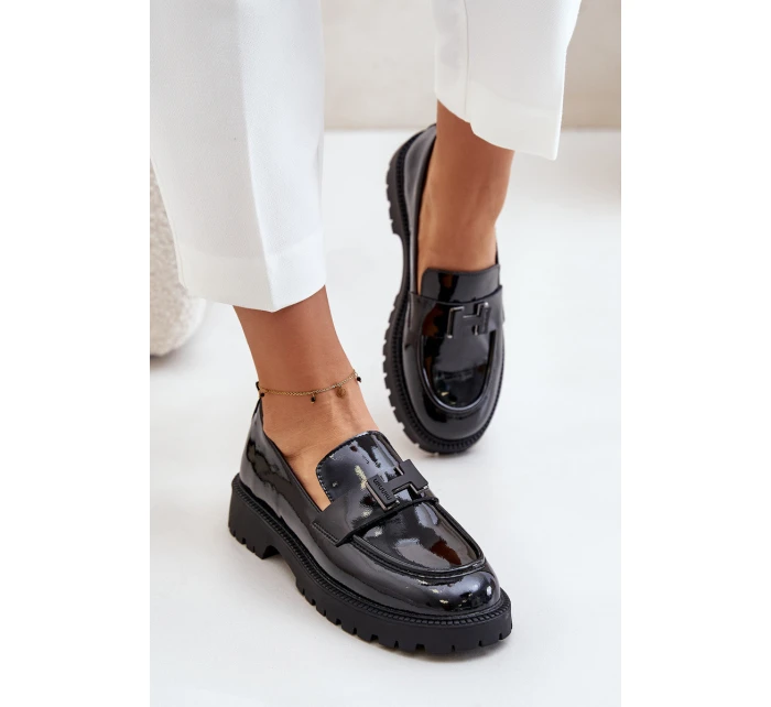 Lakované Dámské Mokasíny Vinceza 62187 Černé Lakované Dámské Mokasíny Vinceza 62187 Černé