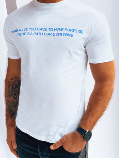 Bílé pánské tričko s potiskem Dstreet RX5193