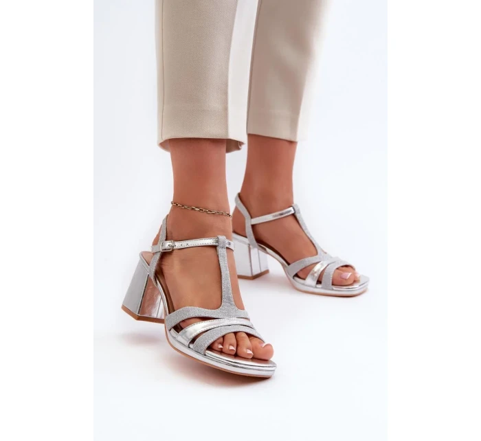 Sandály na podpatku model 197571 Step in style Sandály na podpatku model 197571 Step in style