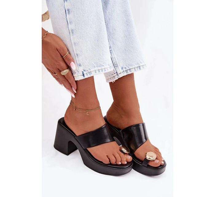 Klapky na podpatku model 225375 Step in style