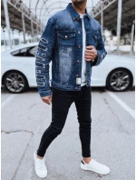 Pánská modrá džínová bunda FashionStreet TX4723 Pánská modrá džínová bunda FashionStreet TX4723